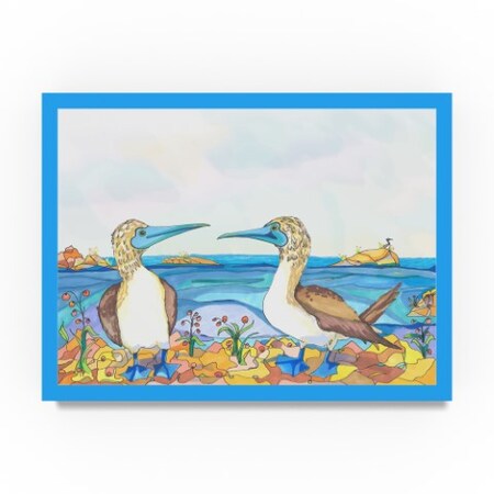 Trademark Fine Art Lisa Katharina 'Blue Booby Greetings' Canvas Art, 24x32 ALI23191-C2432GG